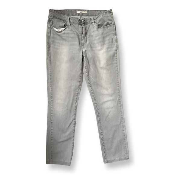 Levi Strauss & Co. Denim - Pre- Owned Levi Strauss & Co Gray Mid Rise Skinny Denim Size 32